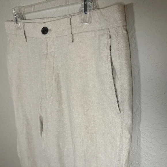 Old Navy Men's 90's Straight Linen-Blend Chino Pants 32x30 55% Linen 45% Cotton - Picture 4 of 9